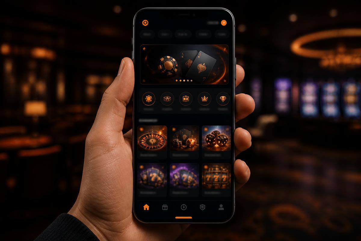 Netbet Casino deschis pe ecranul unui telefon mobil